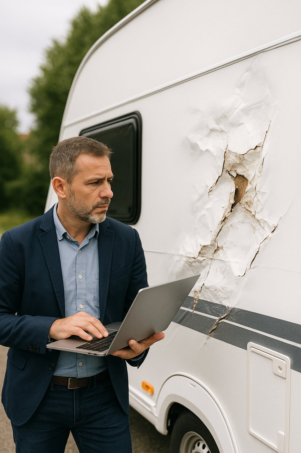 Calculeren herstel van camper caravan